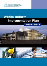 Works Reform Implementation Plan - Department of Finance