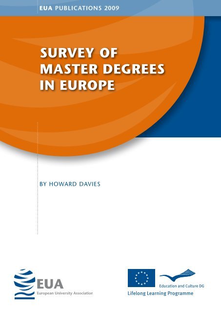 EUA Survey Of Master Degrees In Europe - European University ...