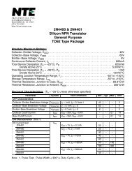 2N4400 & 2N4401 Silicon NPN Transistor General Purpose TO92 ...