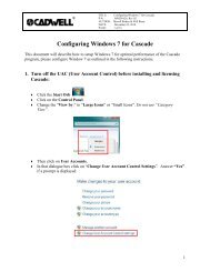 Configuring Windows 7 for Cascade