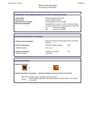 Material Safety Data Sheet According to 91/155 EEC