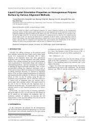 Liquid Crystal Orientation Properties on Homogeneous Polymer ...