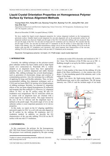 Liquid Crystal Orientation Properties on Homogeneous Polymer ...