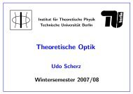Theoretische Optik - Institut für Theoretische Physik