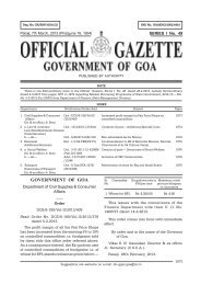 GOVERNMENT OF GOA - Goaprintingpress.gov.in