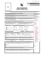 Visa Application Form - Embassy of Bosnia and Herzegovina