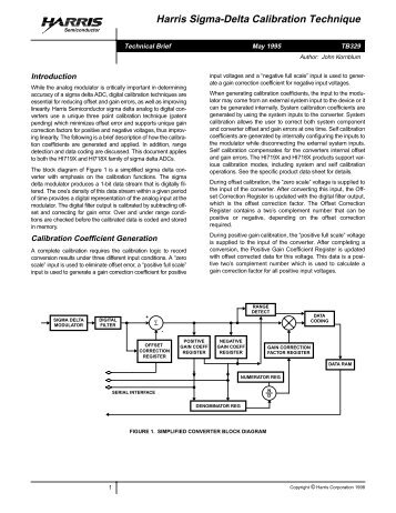 Harris Sigma-Delta Calibration Technique