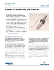 Product Data: 328A Steam Sterilizable pH Sensor - BKW Instruments