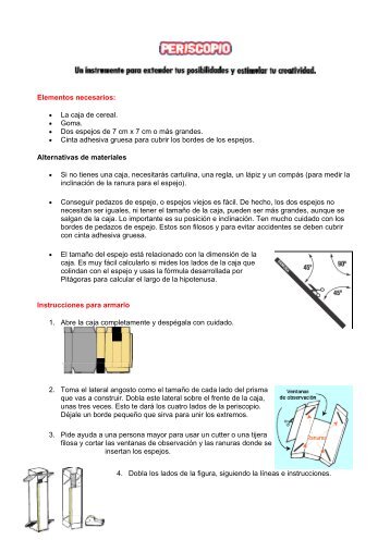 Elementos necesarios: • La caja de cereal. • Goma ... - Bligoo.com