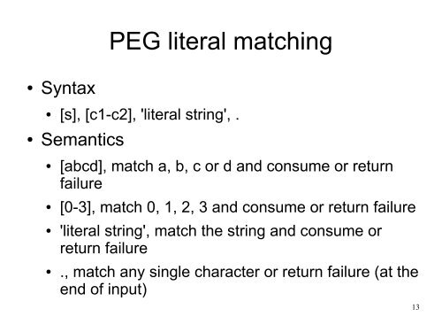 Parsing Expression Grammar as a Primitive Recursive-Descent ...