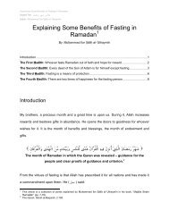 Explaining Some Benefits of Fasting in Ramadan - Abdurrahman