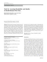 Tools for Assessing Readability and Quality of Health-Related Web ...