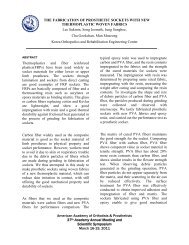 The Fabrication of Prosthetic Sockets with New Thermoplastic ...