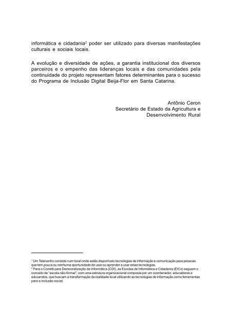 projeto beija-flor - Cepa - Governo do Estado de Santa Catarina