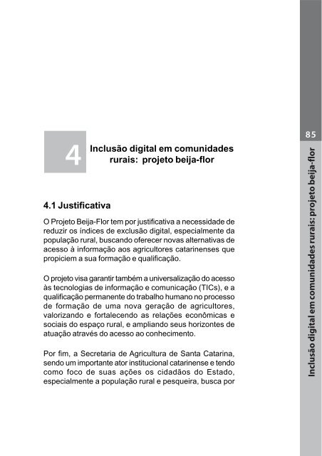 projeto beija-flor - Cepa - Governo do Estado de Santa Catarina