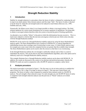 Strength reduction stability.pdf - GEO-SLOPE International Ltd.