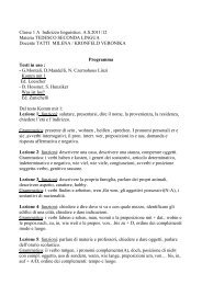 Classe 1 A Indirizzo linguistico. AS2011/12 Materia ... - Licei Manzoni