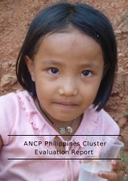 ANCP Philippines Cluster Evaluation Report - AusAID