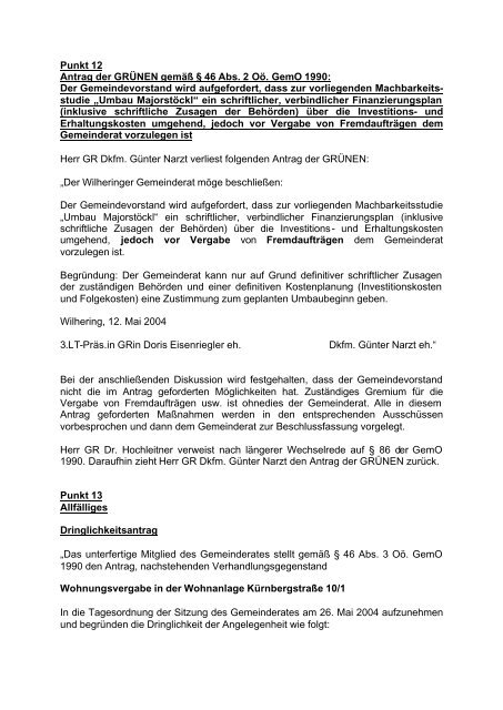 2004. 05. 26 - .PDF - Gemeinde Wilhering