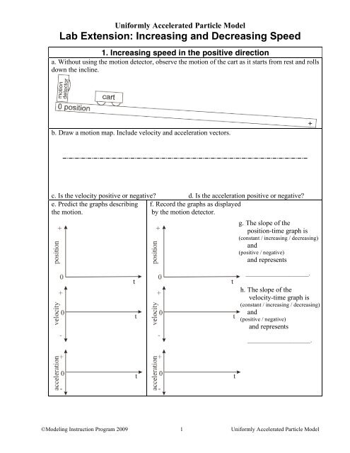 Lab Extension: Increasing and Decreasing Speed - Modeling Physics