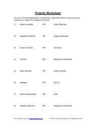 Polarity Worksheet Answers