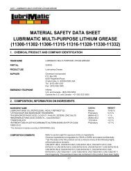 material safety data sheet lubrimatic multi-purpose lithium grease