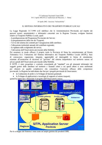 IL SISTEMA INFORMATIVO DEI TRASPORTI PUBBLICI LOCALI La ...