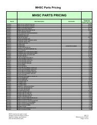 MHSC PARTS PRICING - Hearth Products Distributing