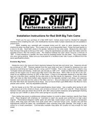 Installation Instructions for Red Shift Big Twin Cams - Zipper's ...
