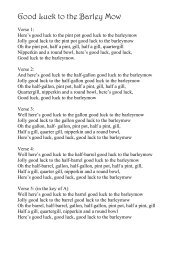 Good luck to the Barley Mow lyrics - Loosely Woven