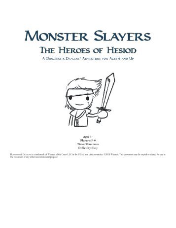 Monster Slayers - Wizards of the Coast