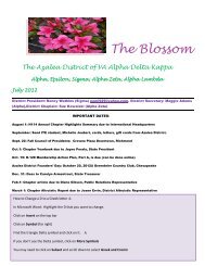 The Blossom - Alpha Delta Kappa