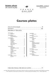 Bo Plat nÂ°1 - France Galop