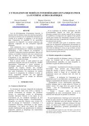 L'utilisation de modÃ¨les intermÃ©diaires dynamiques pour ... - JIM2011