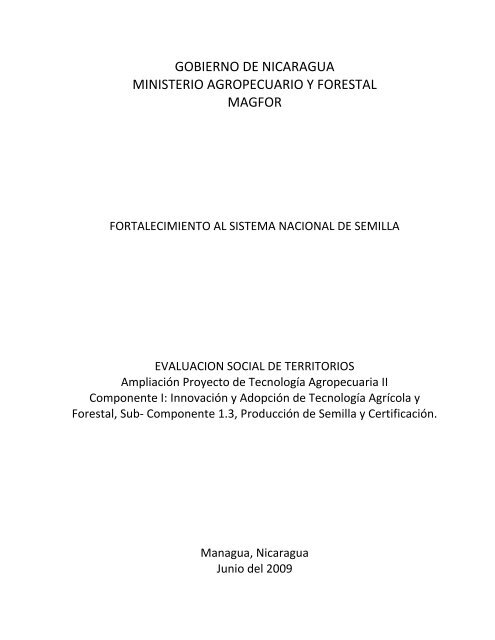 Evaluacion Social de Territorios Ampliacion PTA II - magfor