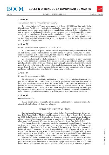 Normativa para el aÃ±o 2013 sobre gestiÃ³n de nÃ³minas y ...