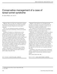 Conservative management of a case of tarsal tunnel syndrome