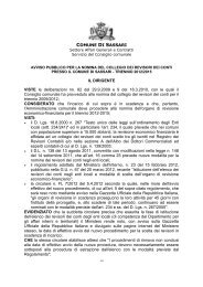 Avviso integrale - Comune di Sassari