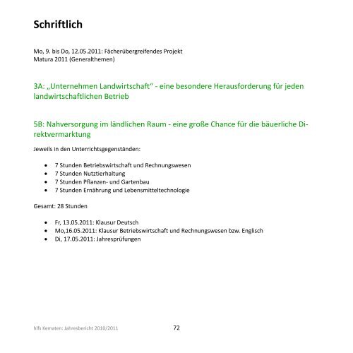 2010/2011 - HÃ¶here Bundeslehranstalt fÃ¼r Land- und ...