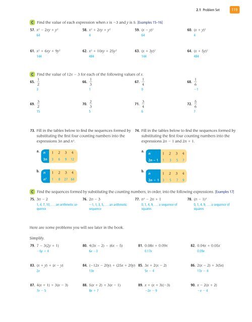 Linear Equations and Inequalities - XYZ Custom Plus