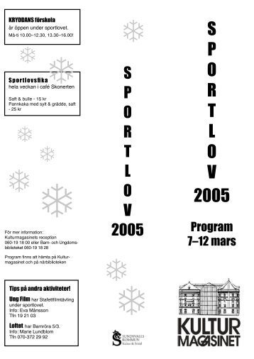 Page 1 S P O R T L O V 2005 S P O R T L O V 2005 Program 7â12 ...