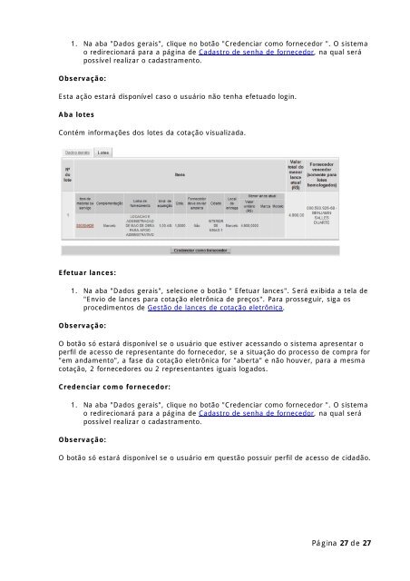 Manual do Ãsuario novo portal de compras do Estado de MG