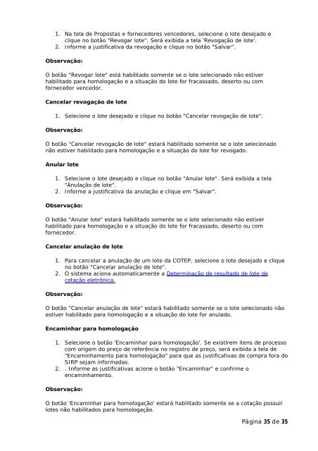 Manual do Ãsuario novo portal de compras do Estado de MG