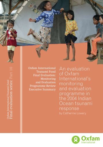 Monitoring and evaluation programme summary report - Oxfam ...