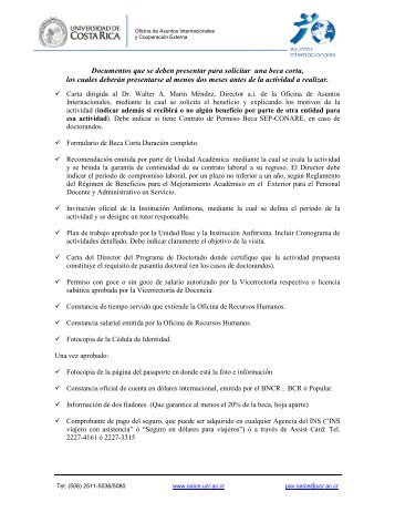 Documentos que se deben presentar para solicitar una beca corta ...