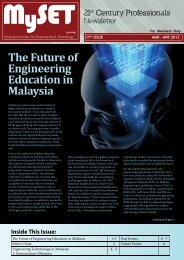 Issue 17 : April - May 2013 - malaysian society for engineering and ...