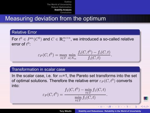 Stability and Robustness: Reliability in the World of Uncertainty