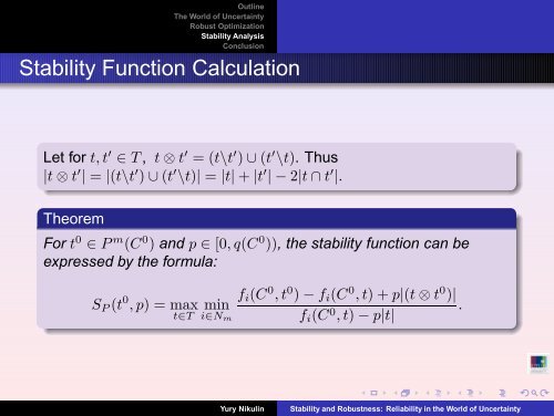 Stability and Robustness: Reliability in the World of Uncertainty