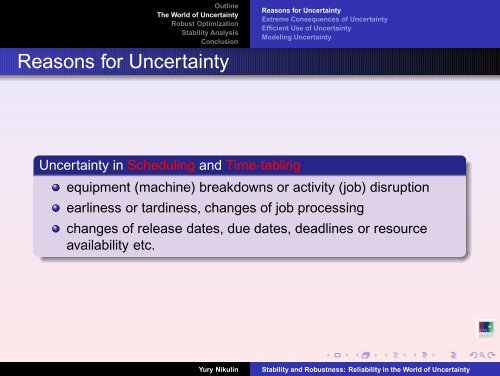 Stability and Robustness: Reliability in the World of Uncertainty