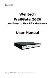 Welltech WellGate 2626 User Manual - Welltech Computer Co., Ltd
